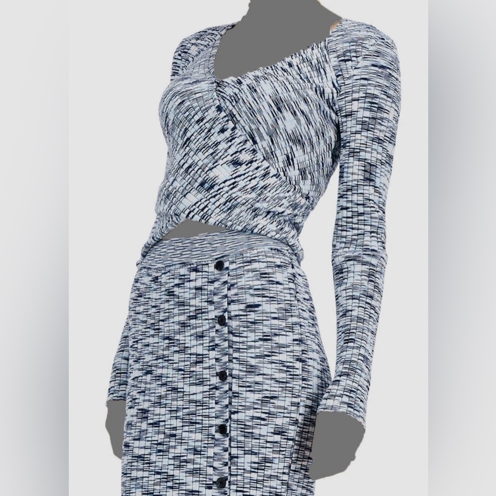 Inc International Concepts Women's Blue Space-Dye Set Petite Small